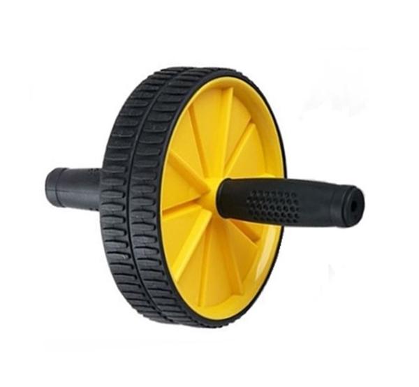 Roda Abdominal Rolo de Exercicios Lombar - Amarela - Atena Mix