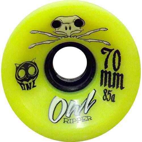 Roda para Skate Ripper 70mm 85a Owl Sports - Amarelo