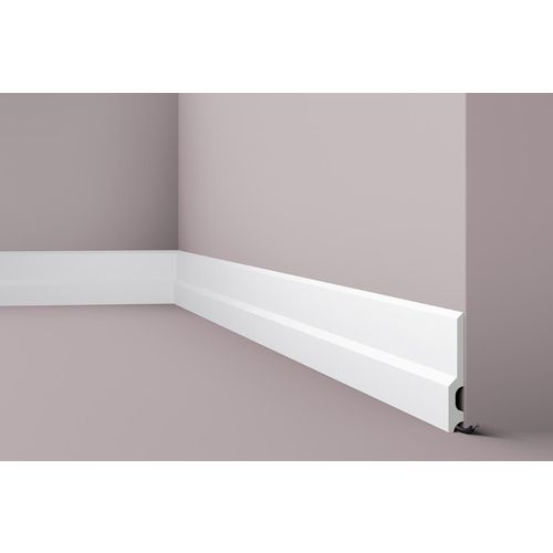 Rodape de Poliestireno Mod Fd22 18x130mm Barra com 2,44 Metros