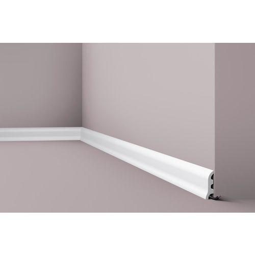 Rodape de Poliestireno Mod Fl3 17x55mm Barra com 2,44 Metros