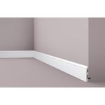 Rodape de Poliestireno Mod Fl1 12x80mm Barra com 2,44 Metros