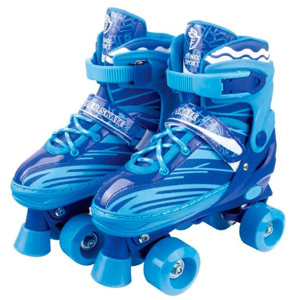 Roller Skate Patins Ajustável - Azul - Fênix - Fenix