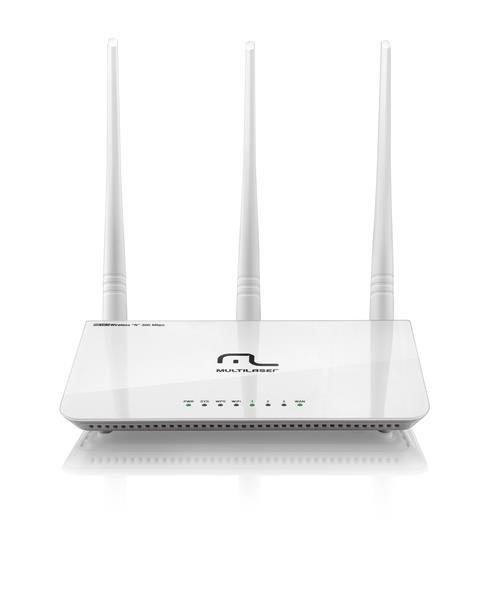 Roteador Multilaser Wireless 300Mbps 2.4GHz 3 Antenas 5dBi RE163