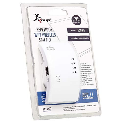 Roteador Repetidor de Sinal Wireless Wifi 300Mbps Rj45 LAN WAN Knup KP-3007