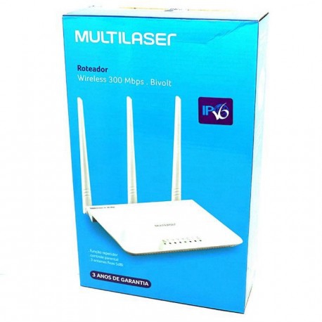 Roteador Wireless 300 Mbps 3 Antenas - RE163 - Multilaser