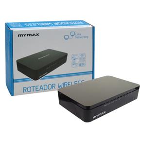 Roteador Wireless Mymax Mwr-936Ia N300 Mbps 2.4Ghz 4 Portas 2 Antena Internas Preto