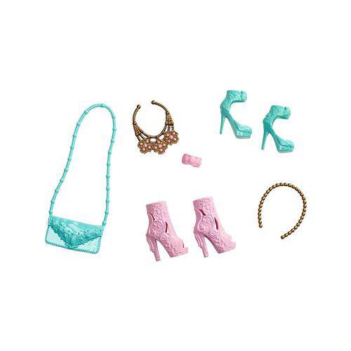 Tudo sobre 'Roupa Barbie FAB Acessórios Verde/Rosa CMR78 - Mattel'