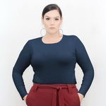 Tudo sobre 'Roupa Feminina Plus Size Blusa Manga Longa Básica'