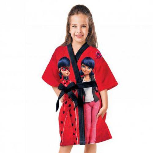 Roupão Infantil Aveludado Ladybug M - Lepper