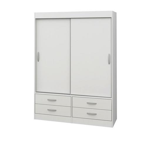 Roupeiro Nepal 2 Portas E 4 Gavetas Branco 1035093 - Madesa