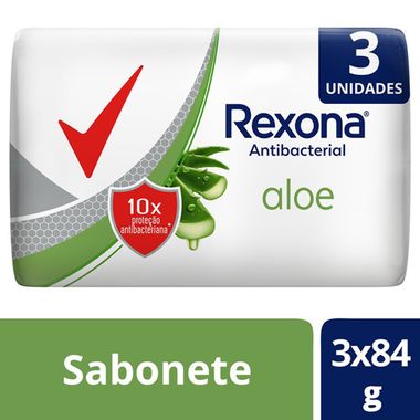 Sabonete em Barra Antibacterial Aloe Rexona 3x84g