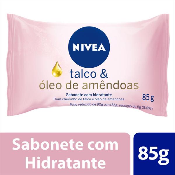 Sabonete em Barra Nivea Hidratante Talco e Óleo de Amêndoas 85g
