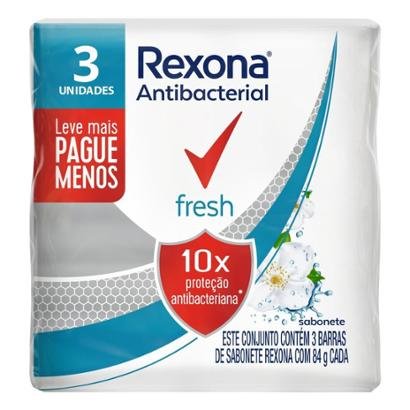 Sabonete em Barra Rexona Antibacterial Fresh 84g - 3un