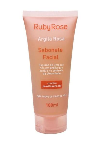 Sabonete Facial Argila Rosa - Ruby Rose - HB-324