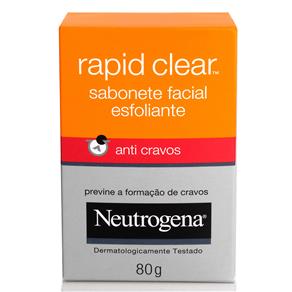 Sabonete Facial Neutrogena Esfoliante Anti-Cravos Rapid Clear - 80 G