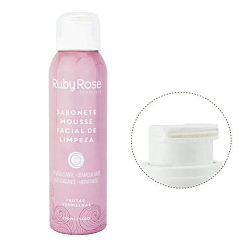 Sabonete Mousse Facial de Limpeza Frutas Vermelhas Ruby Rose HB-321
