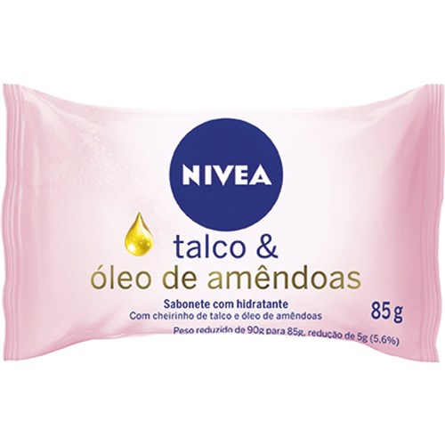 Sabonete Nivea Talco & Óleos de Amêndoas Hidratante - 1 Unidade