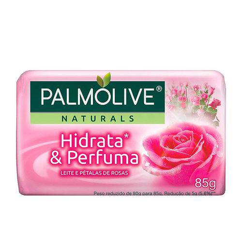 Sabonete Palmolive Hidrata e Perfuma Leite e Pétalas de Rosas 85g