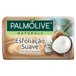 Sabonete Palmolive Naturals esfoliação suave coco e algodão barra, 85g