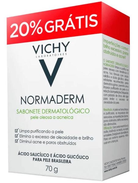 Sabonete Vichy Normaderm Barra 20 Gratis 70g