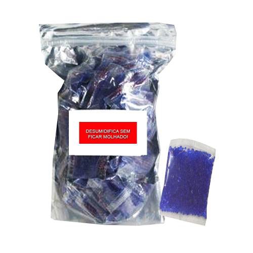 16 Saches 50g Silica Gel Azul Tira Umidade Bag Hermetico - Sp