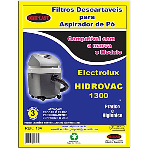 Saco Compatível Electrolux Hidrovac 1300-Kit C/2Pcts(6Unids)