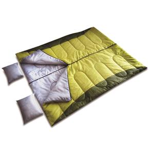 Saco de Dormir Echolife Casal Moon com Travesseiro SA0005 – Amarelo/Verde