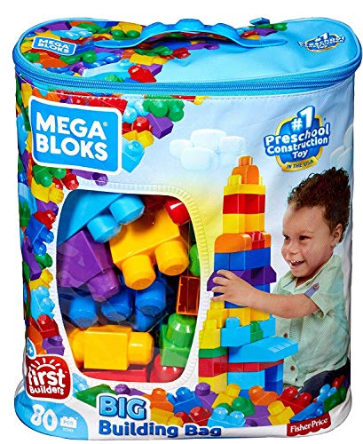 Sacola de 80 Blocos, Mega Bloks, Mattel
