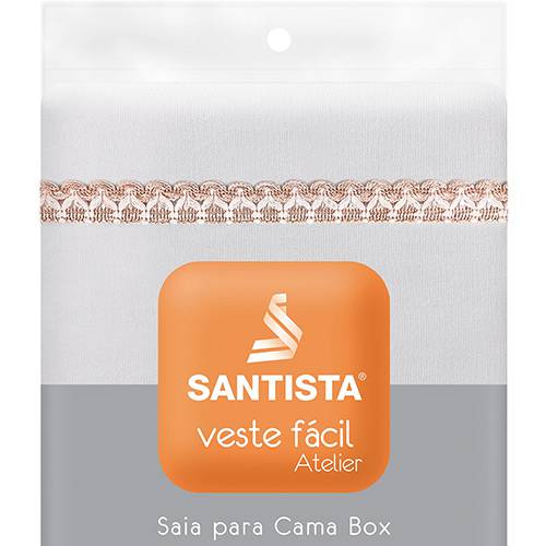 Tamanhos, Medidas e Dimensões do produto Saia para Cama Box Queen Veste Fácil Atelier Branca - Santista