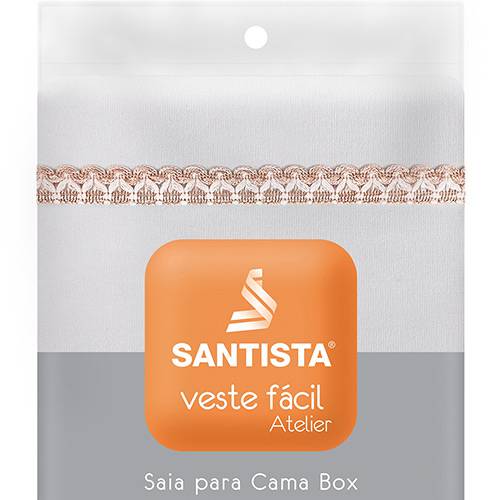 Tamanhos, Medidas e Dimensões do produto Saia para Cama Box Solteiro Veste Fácil Atelier Branca - Santista