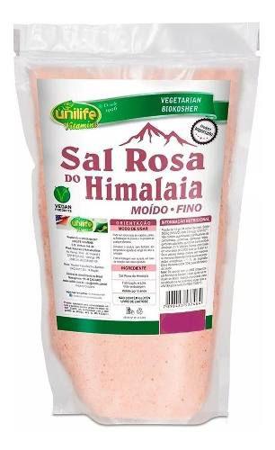 Sal Rosa do Himalaia Fino 1kg Original - Unilife