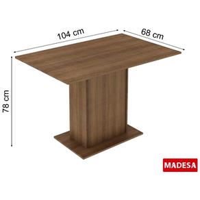 Sala de Jantar Madesa Caren Mesa de Madeira e 4 Cadeiras - Rustic/ Crema/ Pérola