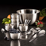 Tudo sobre 'Saladeira Silver em Aço Inox com 2 Talheres de Servir + Conjunto de Sobremesa Silver em Aço Inox Fosco 12 Peças - La Cuisine'