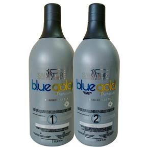 Salvatore Escova Progressiva Blue Gold Premium Sem Formol 2X1000- Fab Salvatore Cosmeticos