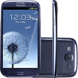 Samsung Galaxy S III I9300 Metallic Blue Desbloqueado Claro 16GB Android 4.0 - Câmera 8MP 3G Wi-Fi GPS