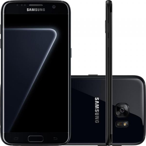 Samsung Smartphone Galaxy S7 Edge Black Piano Tela 5.5 Android 6.0 Câmera 12Mp 128Gb