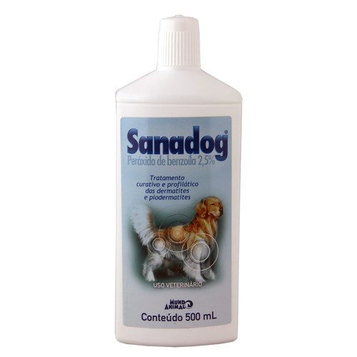Sanadog Shampoo 500ml Mundo Animal Dermatológico Cães