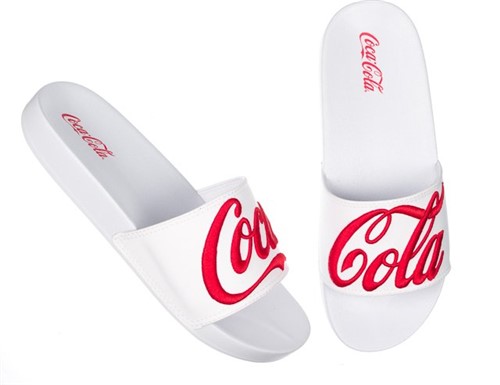 Sandália Slide Coca-Cola Logo Bordado CC2594