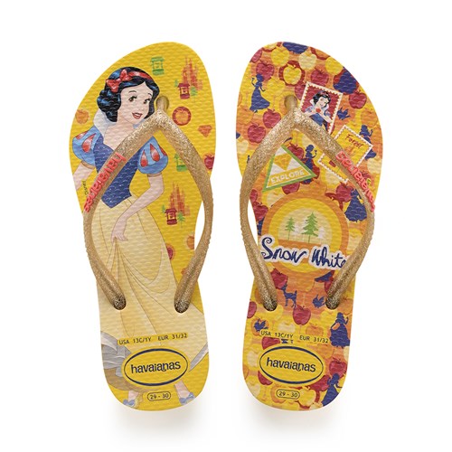 Sandálias Havaianas Kids Slim Princess Amarelo