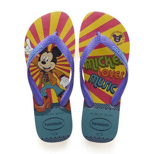 Sandálias Havaianas Mickey 90 Anos Amarelo