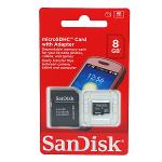 Sandisk Cartão de Memória 8gb Microsd Classe 4 C/ Adaptador Sd