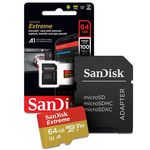 Sandisk Extreme Microsd 64gb 100mb/s V30 U3