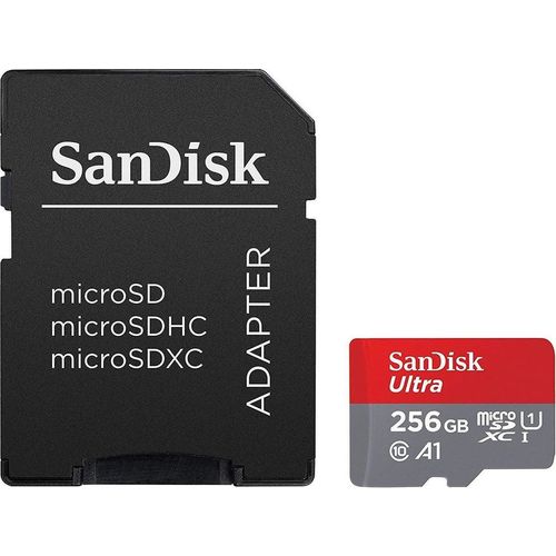 SanDisk Ultra 256GB MicroSD Card C/ Adaptador - Switch Compatível