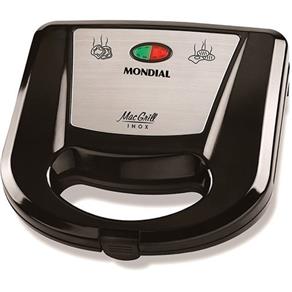 Sanduicheira e Grill Mondial Mac Grill Inox - S11 - 3180-01 - S11 - 3180-01 - 110V