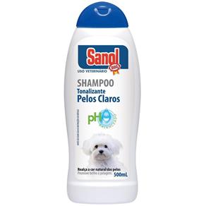Sanol Dog Shampoo Tonalizante Pelos Claros 500Ml
