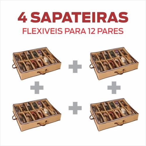 Sapateira Flexível 12 Pares - Kit 4 Unids.