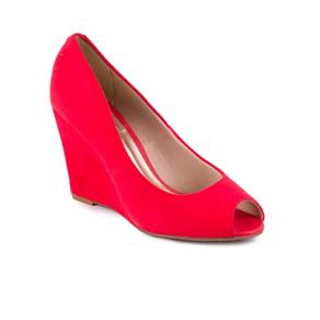 Sapato Feminino Beira Rio Anabela - 35 - Vermelho