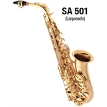 Saxofone Alto Laqueado Sa501 Eagle Em Mib Com Case