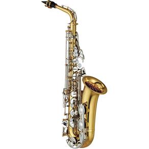 Saxofone Alto Yamaha Yas 26 ID Laqueado Dourado Eb com Case