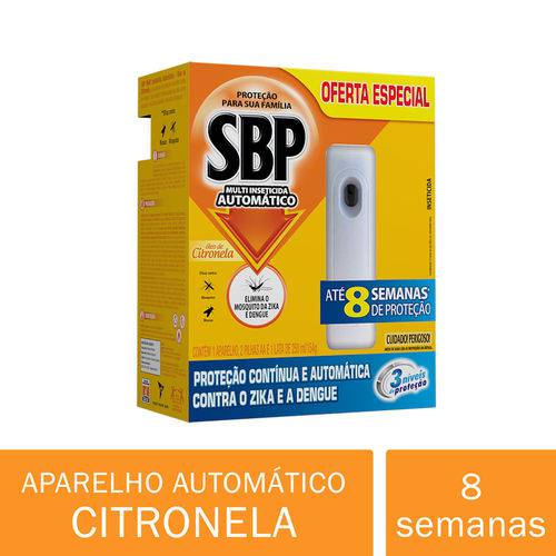 Sbp Refil Inseticida Auto Citronela Aparelho + Refil 250ml